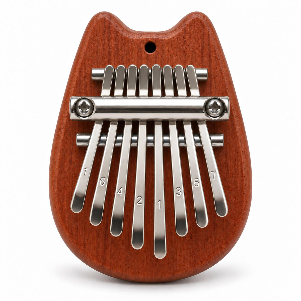Cat ear silhouette mini 8-note wooden kalimba pocket instrument