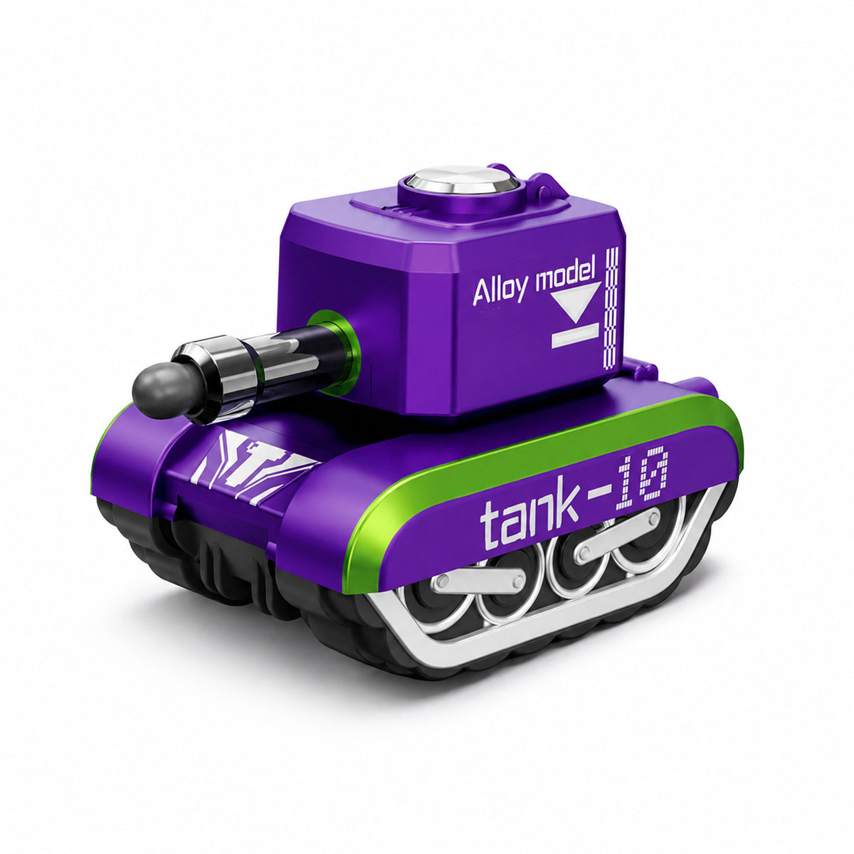 Royal violet mechanical crawler desk toy with electroplated alloy shell